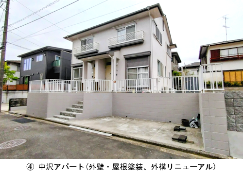 ④中沢アパート（外壁・屋根塗装、外構リニューアル）